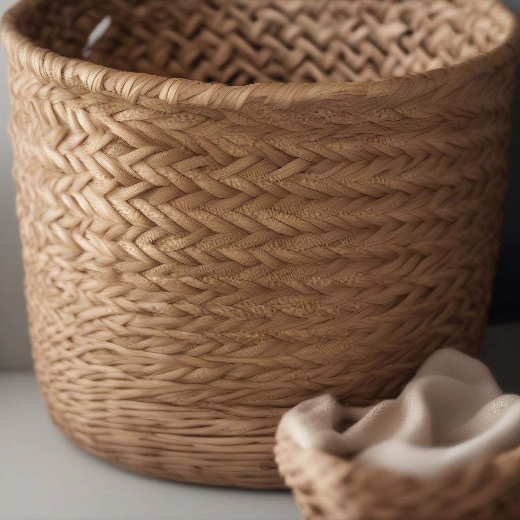 Close-up of a Y Weave Storage Basket