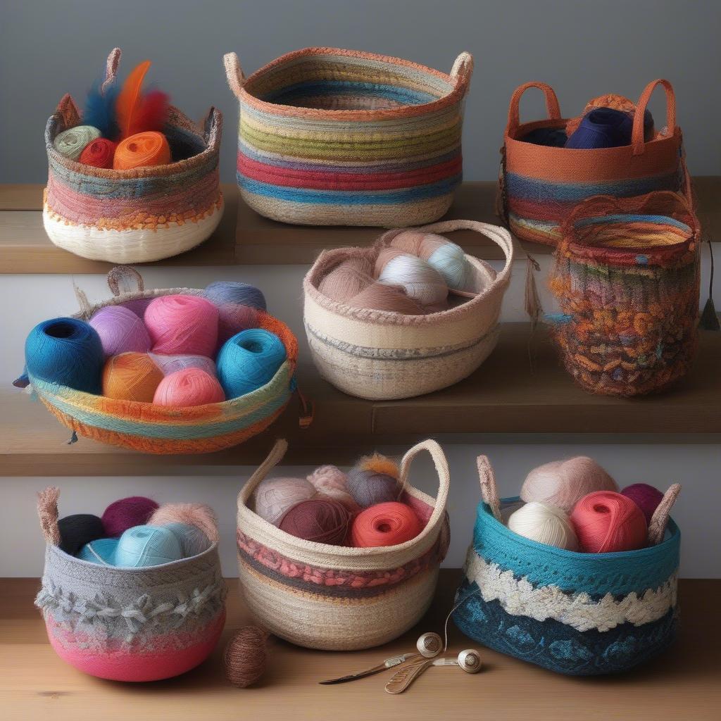 Yarn Basket Designs and Variations