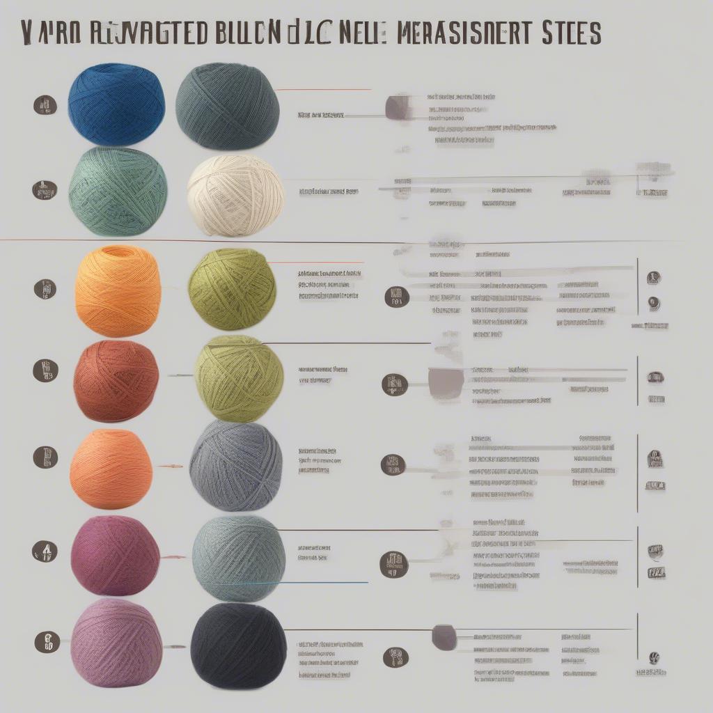 Yarn Weight and Needle Size Chart