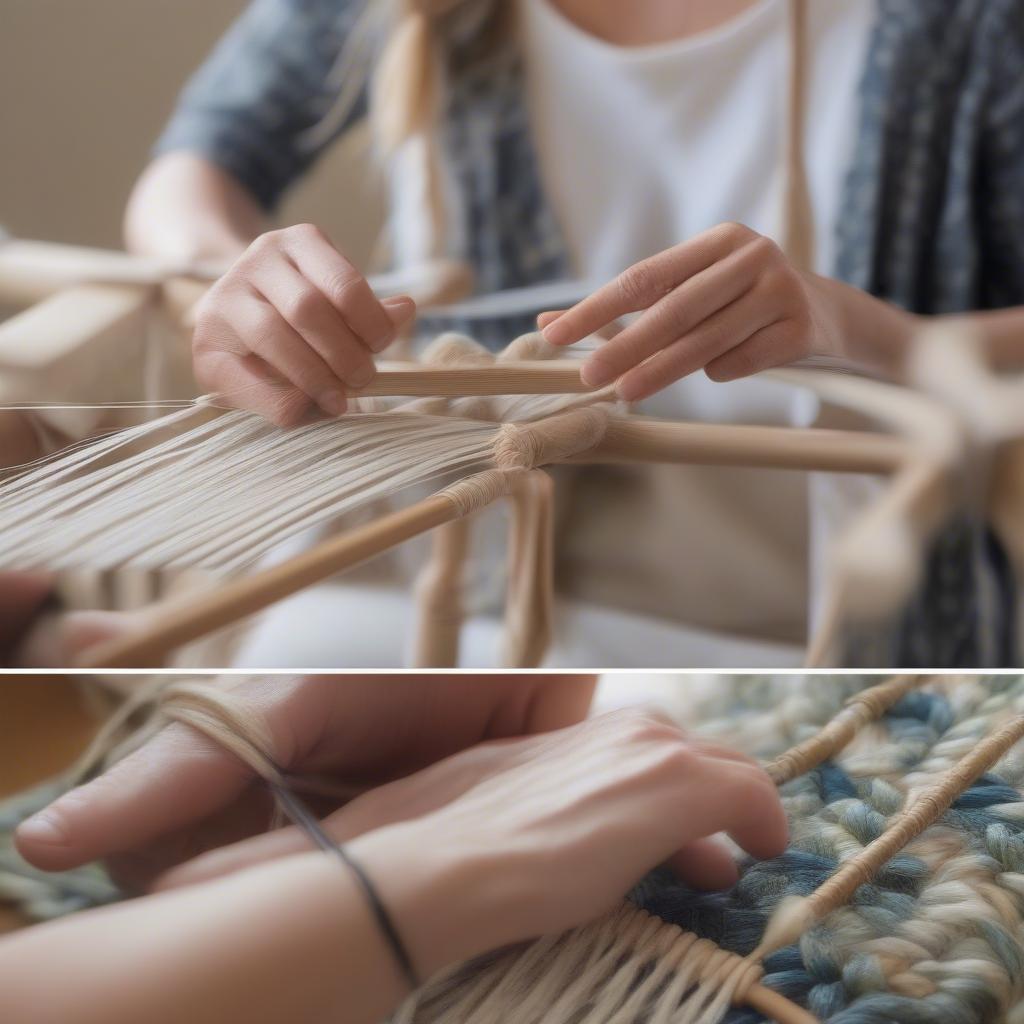 Beginner Following Youtube Chair Weaving Tutorial