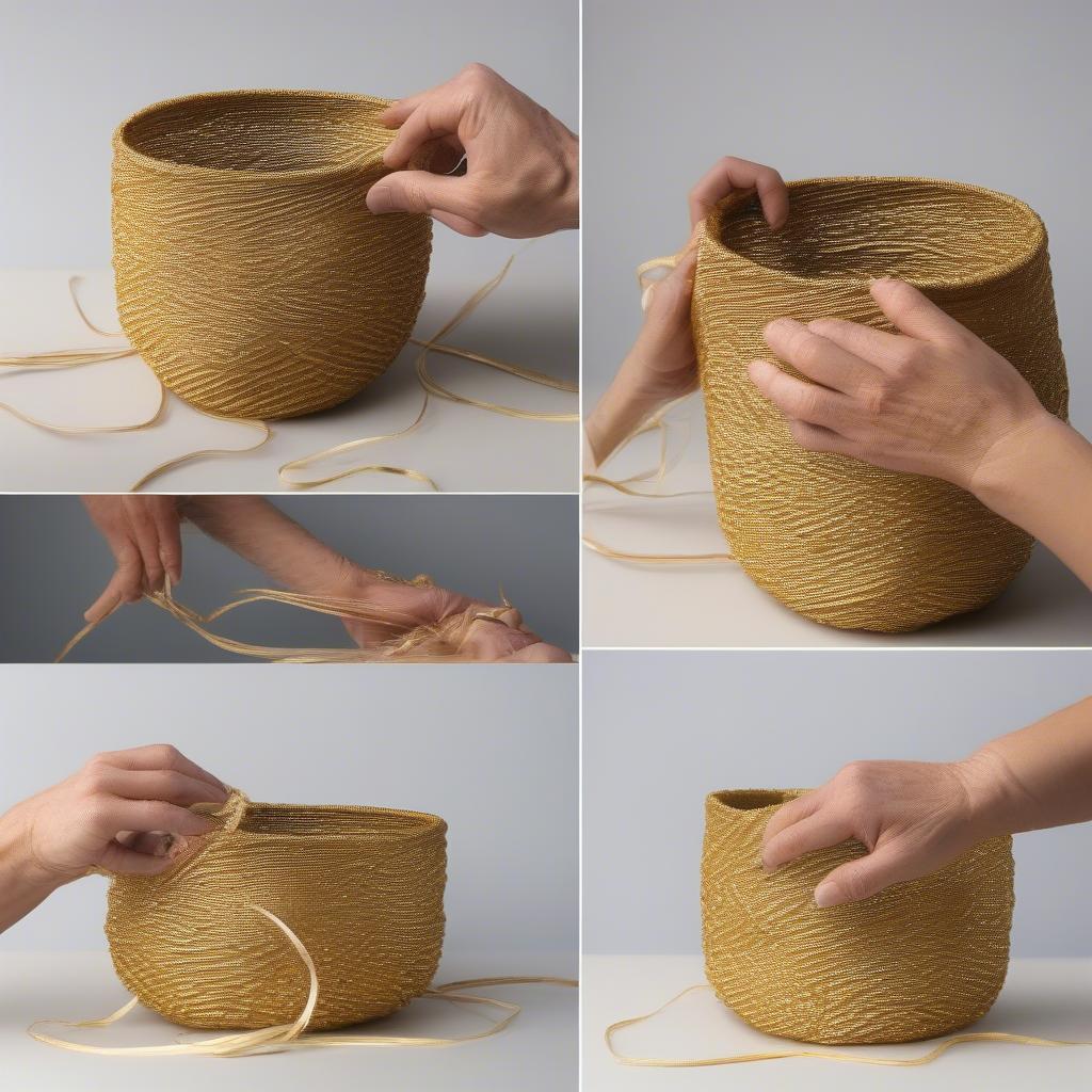 Zari Basket Weaving Process