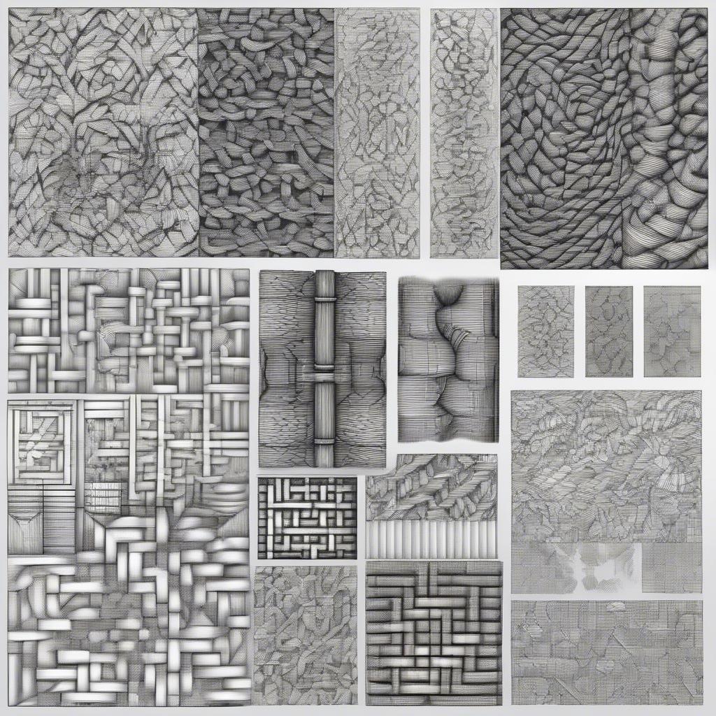 Zentangle Basket Weave Variations