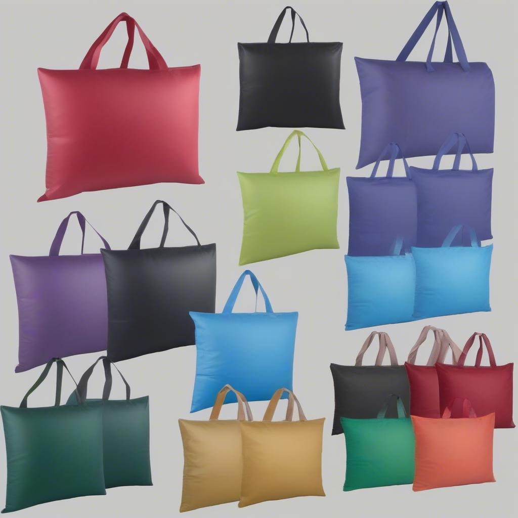 Various Zipper Non-Woven Pillow Carrier Bags